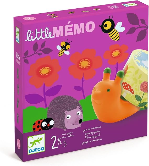 Toddler Memory Game by DJeco Little Memo Garden Animal Matching Game (Ages 2+) Educational Preschool Toy for Observation, Focus & Visual Memory Skills
