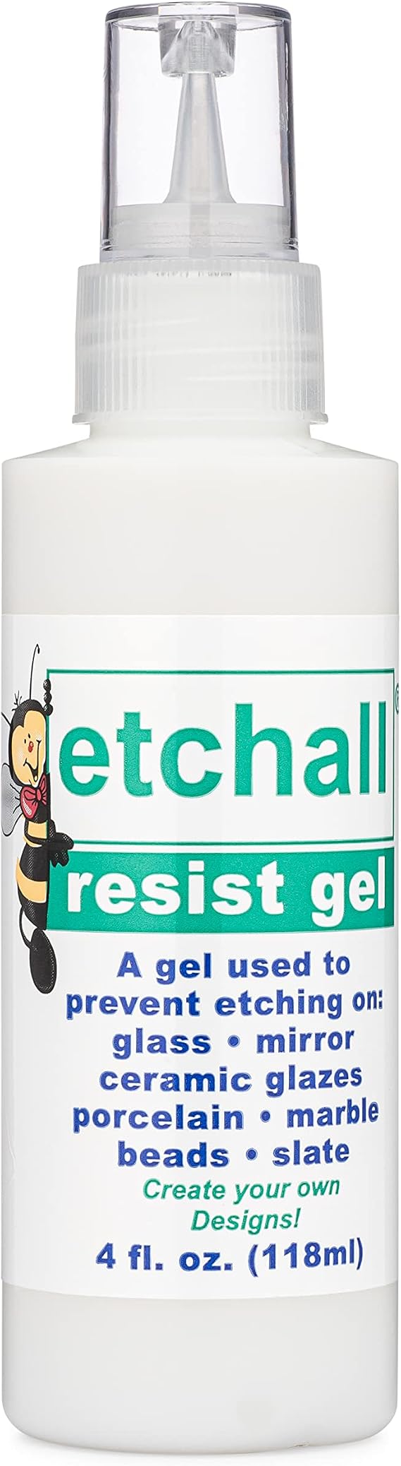 Resist Gel for Glass - Create Unique Etched Designs and Upcycle Glassware, Bottles, Mason Jars, Candle Holders, Coasters, Mirrors & More, for Makers, Creators, Crafters, DIY'ers (5oz)