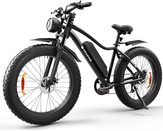 isinwheel M10Plus Electric Bike for Adults, 1000W Peak Motor 70 Miles Fat Tire Ebike with 48V 13Ah Removable Battery 26" x 4.0" Fat Tire Electric Bike, Dual Disc Brakes with 7-Speed