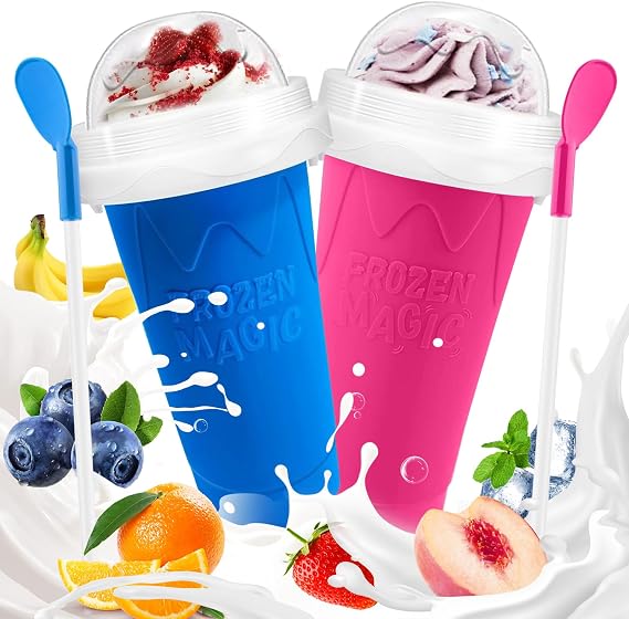 FANS-ONE Slushie Cup, 2 Pack Cool Stuff DIY Magic Slushy Cup