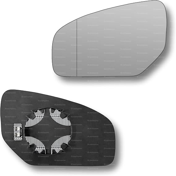 Less4spares Replacement Wing Mirror Glass Left Compatible with Honda Civic 2012-2017 CLIP-ON Passnager Near Side N/S Heated with Blind Spot