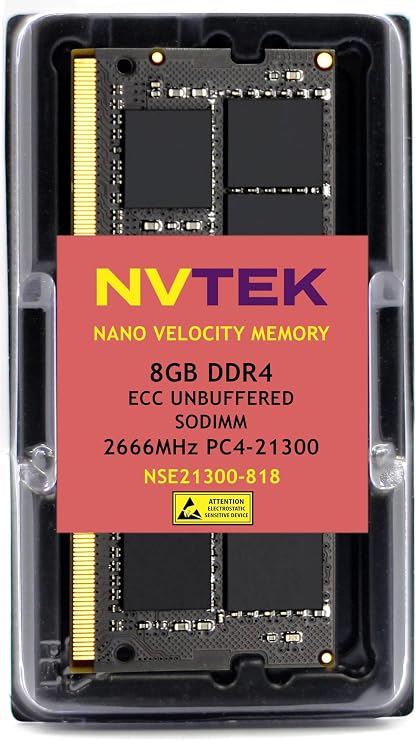 8GB RAM Replacement for Synology D4ES01-8G & D4ES02-8G | DDR4 2666 MHz PC4-21300 SODIMM ECC Unbuffered Memory Compatible for DiskStation and RackStation NAS Systems