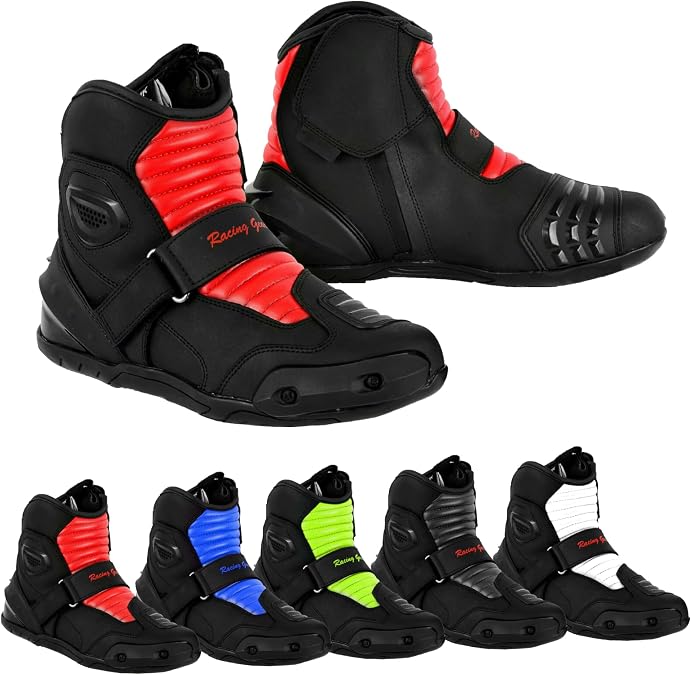 Motorbike Boots Waterproof Motorcycle Boots Men's Leather All Season Motorcycle Racing Shoes