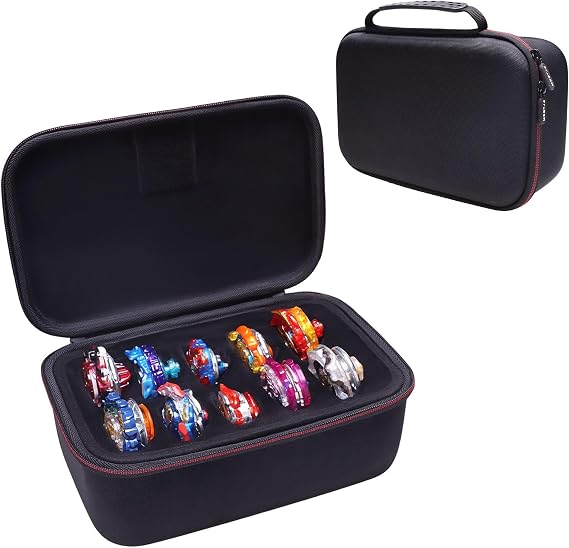 LTGEM Case Compatible with Beyblade X Xtreme Battle/Cobalt Dragoon/Jurassic World/Circle Ghost/Soar Phoenix/Buster Dran Set, Launchers and Right-Spinning Tops(Case Only)