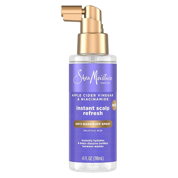 SheaMoisture Dandruff Treatment Instant Scalp Refresh Spray with Salicylic Acid & Scalp Repair Technology, Hydrates & Controls Itch & Flakes, 4 fl oz