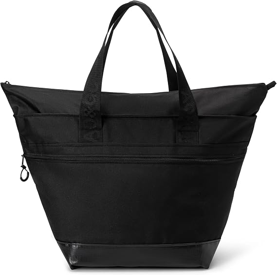 AO Coolers Large Tote Bag with Black Vinyl Bottom, Black Webbing, Inside Pockets