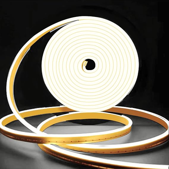 MosaiRudo Neon LED Strip Light 16.4ft/5m Neon Light Strip 12V Silicone LED Neon Rope Light Waterproof Flexible LED Neon Lights for Bedroom Indoors Outdoors (Orange, 16.40)