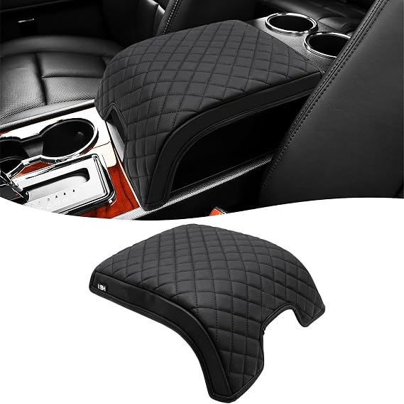 KBH Center Console Armrest Cover for Lincoln Navigator 2007 2008 2009 2010 2011 2012 2013 2014, Middle Console Lid Protector Arm Rest Pad, Interior Accessories, Anti-Scratch, Black