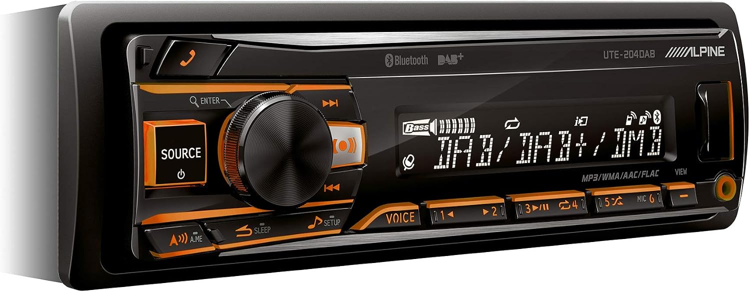 UTE-204DAB - Digital radio with DAB and Bluetooth black RGB lighting