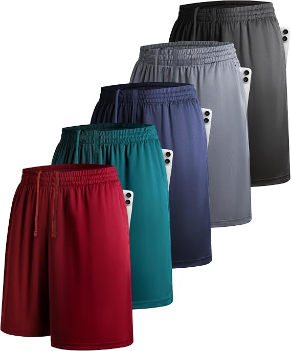 Men's Shorts UK Gym Sports Running Quick Dry Shorts 3/5Pcs
