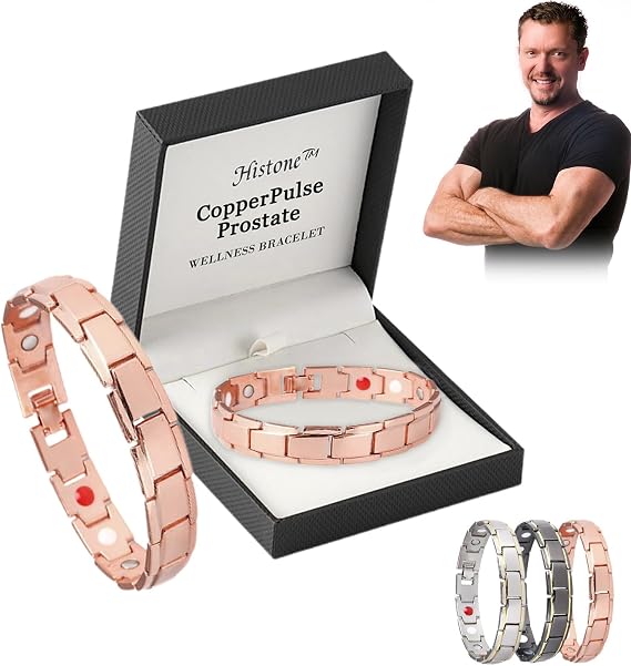 Histone CopperPulse Prostate Wellness Magnetic Copper Band, ProstaPower (Rose Gold)
