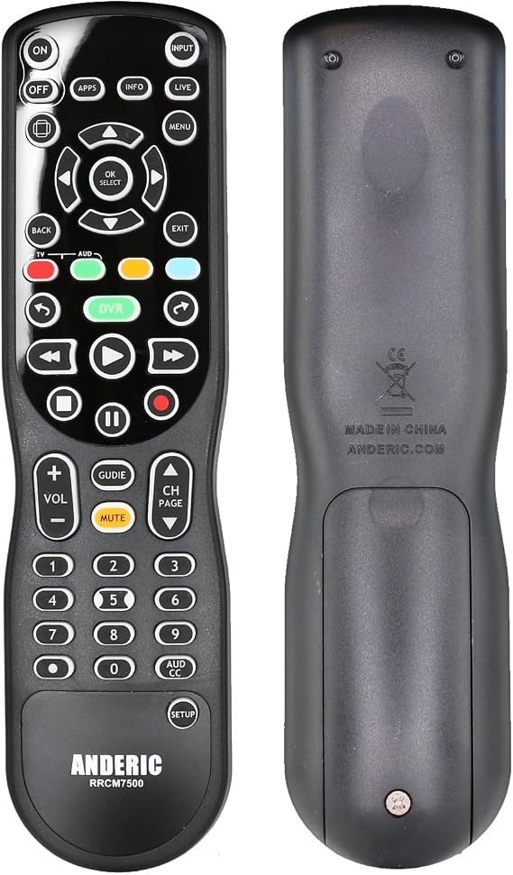 ANDERIC RRCM7500 for Channel Master DVR Remote Control CM7500XRC2 | Replacement Remote for Channel Master - Works 100% - Works CM7500XRC2, CM7500GB16, CM7001, CM7004, CM7500TB1