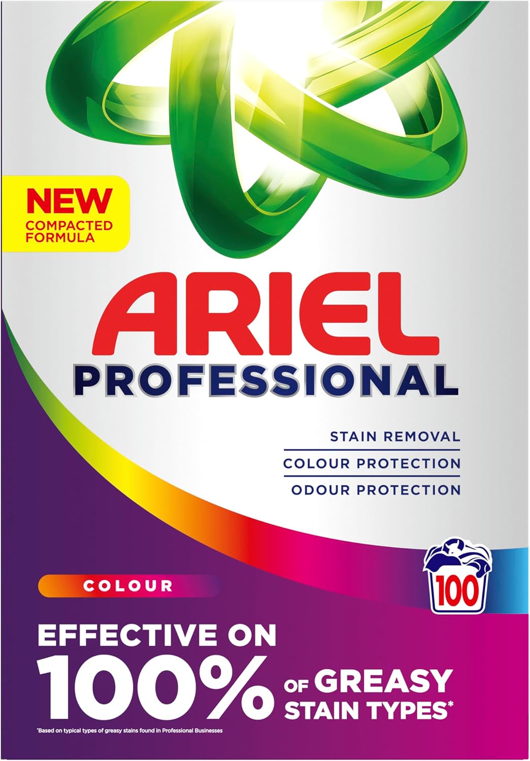 Ariel Professional Colour Washing Powder Detergent 5.5kg – 100 Washes – Powerful Stain Removal & Colour Protection