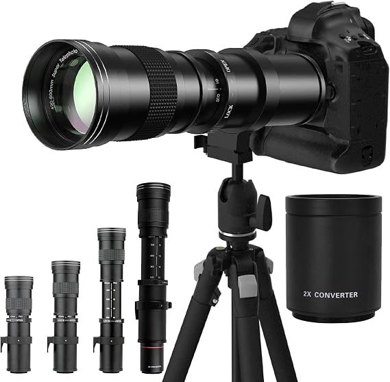 COMMANDER OPTICS 420-1600mm f8.3 Manual Telephoto Zoom Lens for Canon EOS R, EOS R3, EOS R5, EOS R6, EOS R6 II, EOS R7, EOS R8, EOS R10, EOS R50, EOS R100, EOS RP Mirrorless Cameras | Camera Lens