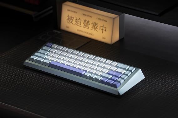 Click Clack Hummingbird (68key, 65%) HE Switch Mechanical Keyboard (Glacial (Anodized Blue))