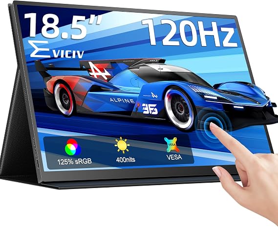 EVICIV 18.5 Portable Monitor Touchscreen, 120Hz 1ms Gaming Monitor