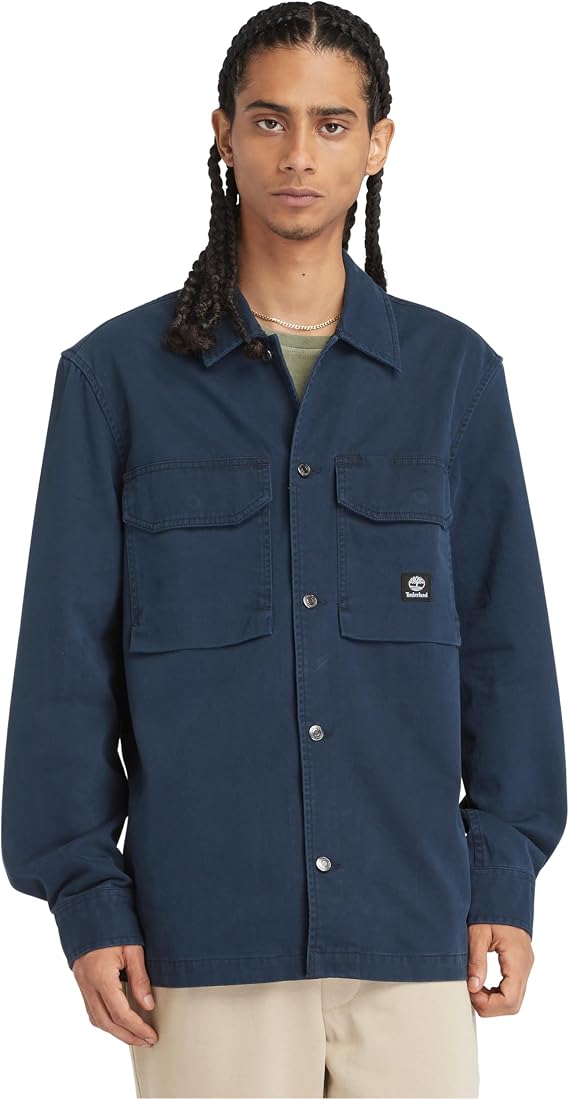 Timberland Mens Washed Heavy Twill Overshirt