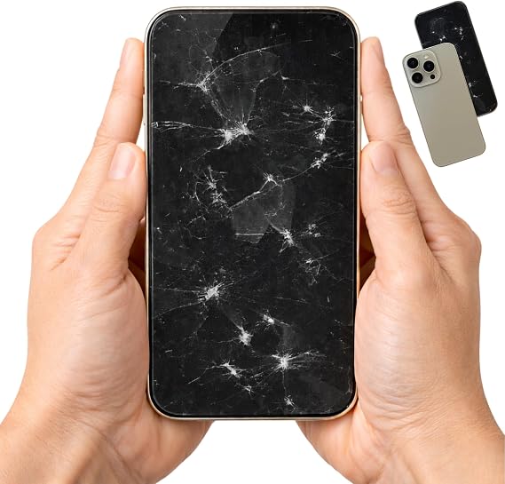 FUN delivery Phone Crack Up Fake Phone Prank, Safe Dummy Prop Black