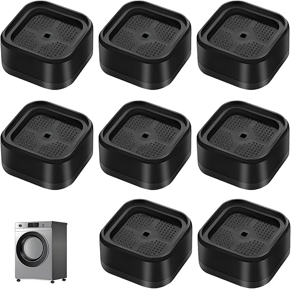 8 Pcs Washing Machine Stand, Bed Risers Furniture Risers for Sofas Square Furniture Lift, Adjustable Universal Stacking Kit, Suitable for Sofas Tables Chairs Refrigerators