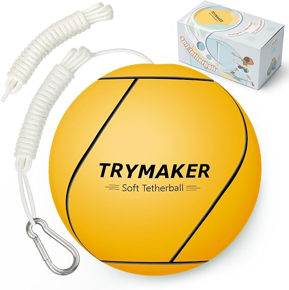 Trymaker Tetherball Ball and Rope, Tether Balls and Rope Set Replacement