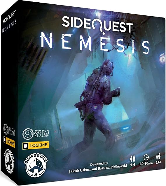 Board And Dice | Side Quest: Nemesis | Board Game | Ages 14+ | 1-4 Players | 60-90 Minutes Playing Time