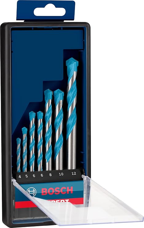 Bosch Professional Accessories 7 x Expert CYL-9 MultiConstruction Drill Set (For Concrete, Ø 4-12 mm, Hammer Drill Accessory)