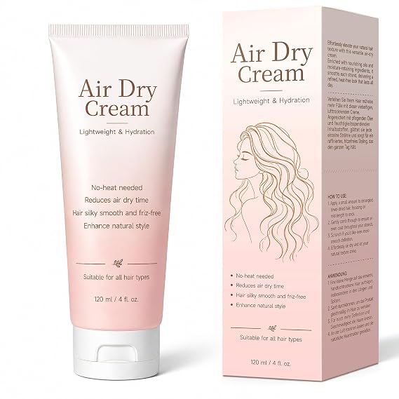 Air Dry Cream for Straight & Fine Hair, Leave In Styling Cream