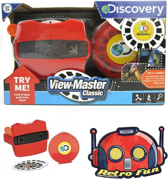 Big Game Toys~3D View-Master Discovery Kids with Free BGT Sticker Dinosaurs Marine Animals Viewmaster Viewer Box Set
