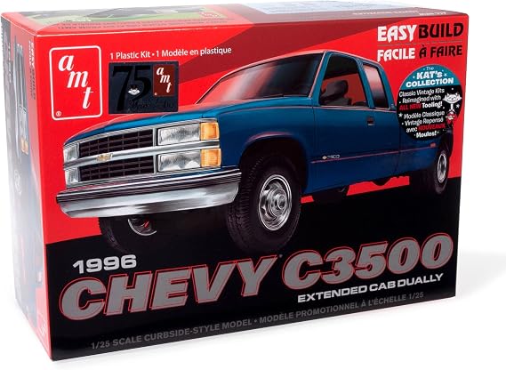 AMT 1996 Chevrolet C-3500 Dually Pickup Easy Build New Tooling 1:25 Scale Model Kit