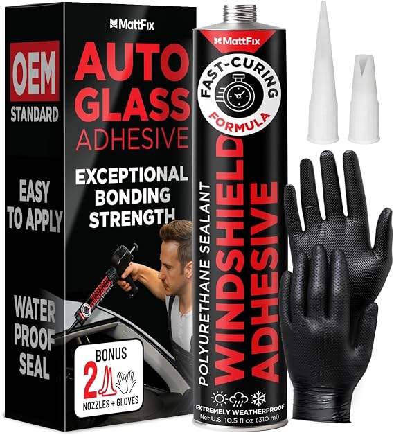 Windshield Adhesive Easy to Apply - High-Strength Bonding - Fast Curing
