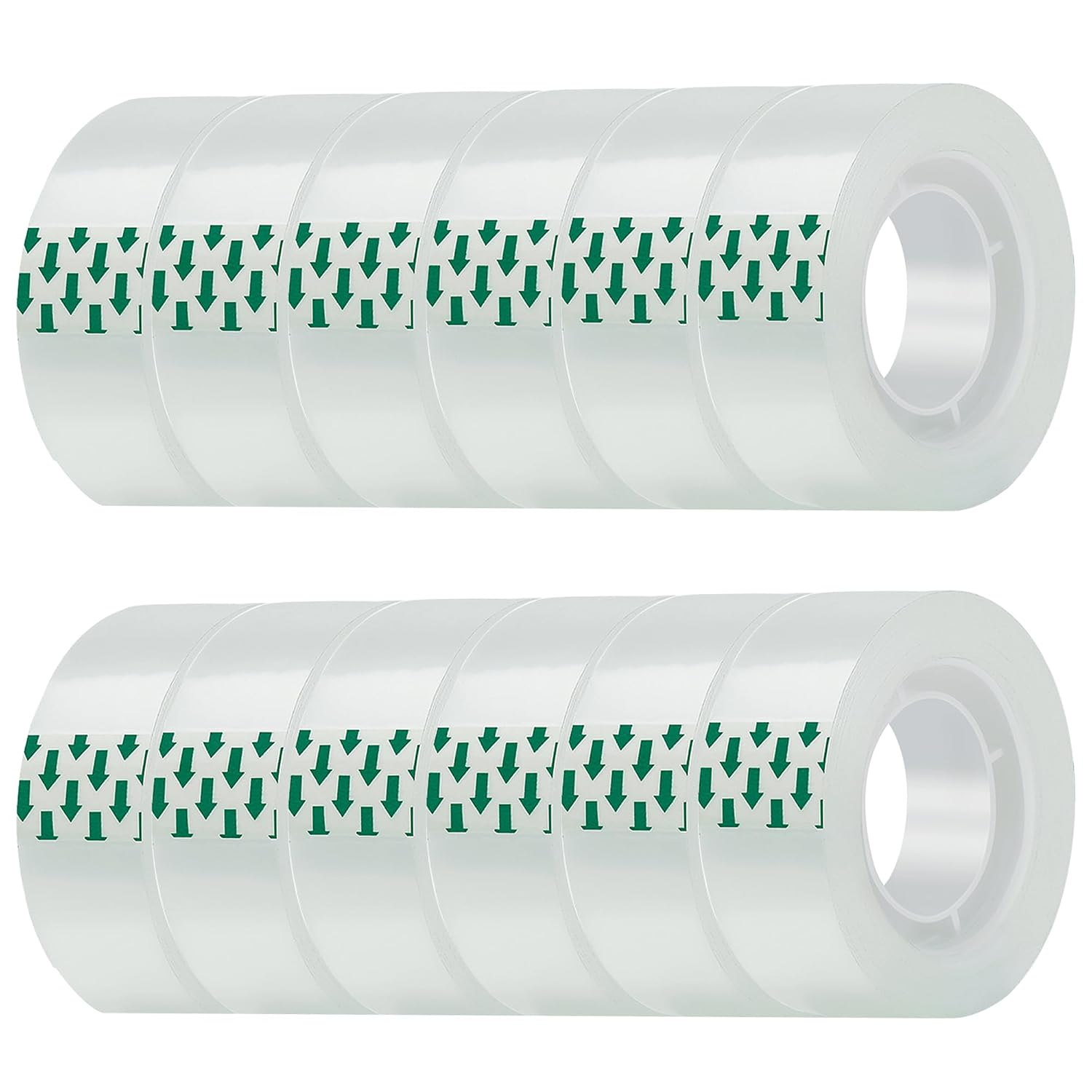 12 Rolls Clear Tape, Transparent Tape Refills, Gift Wrap Tape 34  1000 inch for Gift Wrapping for Office, Home, School