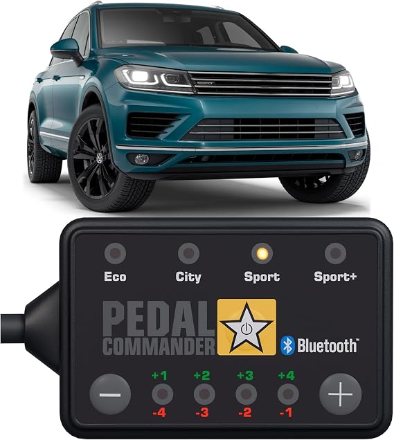 PEDAL COMMANDER for Volkswagen Touareg 2011-2017 Throttle Response Controller - Plug-and-Play, 36 Driving Settings & App Control, Throttle Controller Performance Mods, Touareg Parts