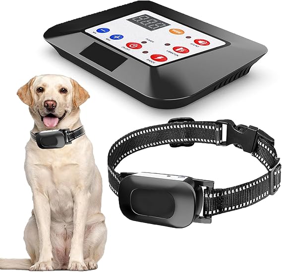 Wireless Dog Fence, Pet Electric Fence Containment System Dog Training Collar Vibration Electric Shock Wireless Fence Set, Adjustable Range, Waterproof, Harmless, for All Dogs,for1dog
