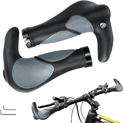 Bike Handlebar Grips, Comfortable Ergonomic Mountain Bike Grips Soft Gel Bicycle Handle Grips for Cycling MTB Scooter Ebike