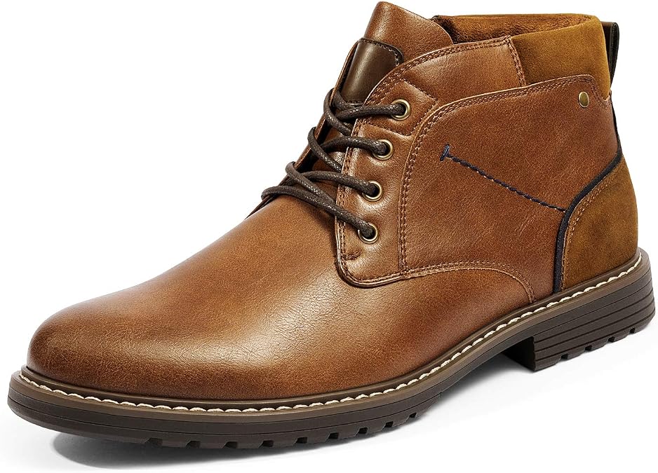 Bruno Marc Men's Chukka Dress Boots Casual Shoes | Breathable Lining, Padded Collar, Durable TPR Outsole, Lace-up Closure, Ideal for Office, Business, Casual, Work & Daily Wear