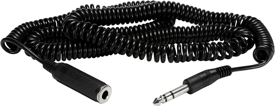 1/4-Inch Stereo Headphone Extension Cord 25 feet Coiled