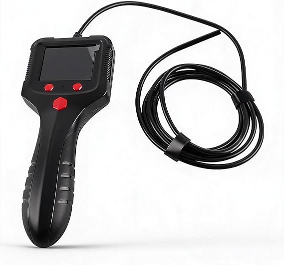 Endoscope, Industrial Endoscope with 2.4in HD Screen, Sewer Camera, Handheld ABS Housing Borescope Inspection Camera for Factory (6.6ft Cable)