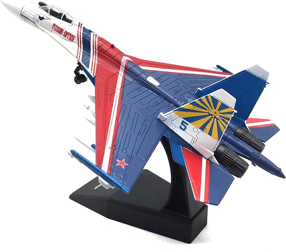 1/100 Scale Fighter Jet Model Airplane SU-35-Flanker-E Plane Model Attack Plane Military Airplane Models for Adults