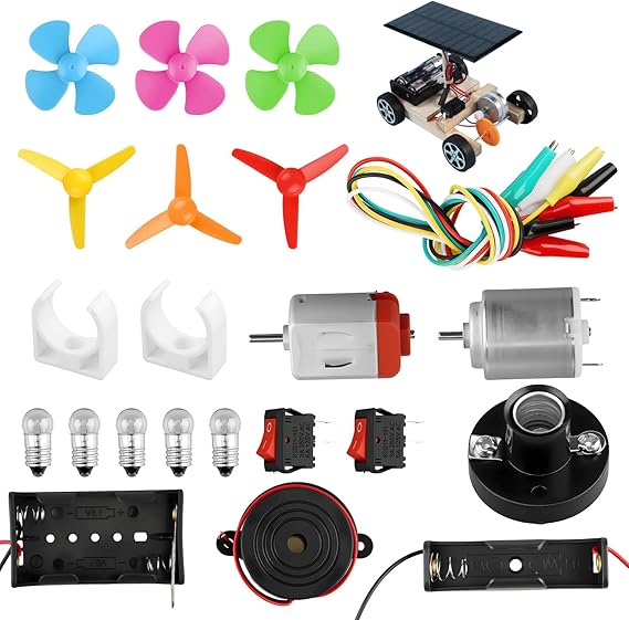 26PCS Electric Circuit Kit DIY STEM DC Motor Science Experiment Set