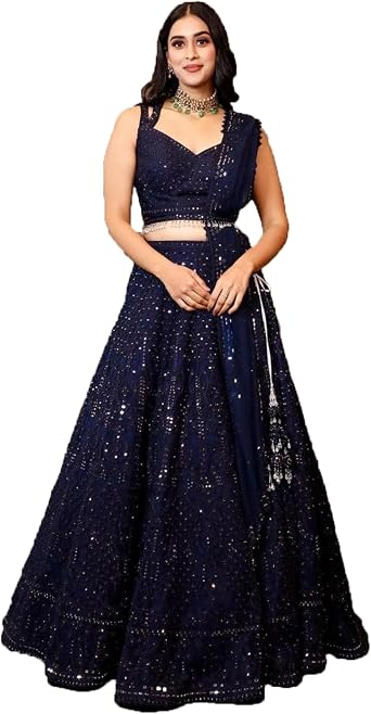 STELLACOUTURE indian ready to wear lehenga choli for women flared party night with stitched blouse 8261-U
