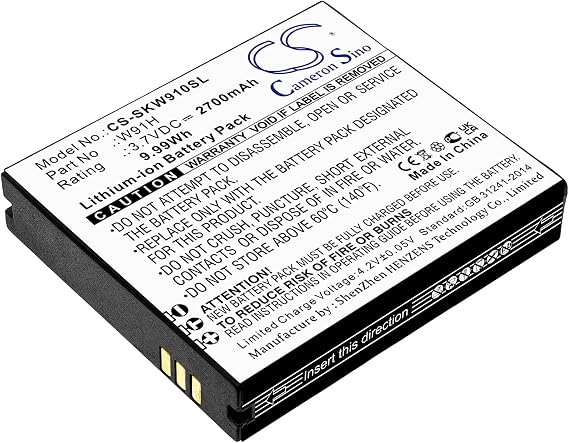 This Battery is Compatible with Skyroam Models W19, W19H, and W20, as Well as Part Number W91H.