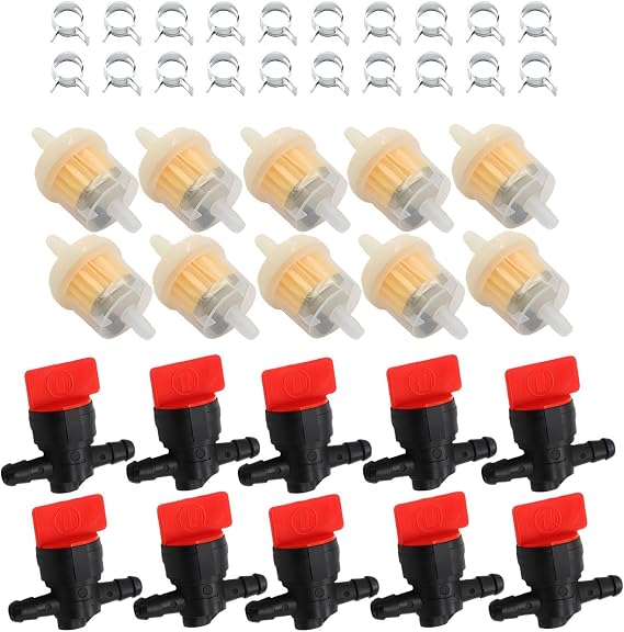 Nakkaa 1/4" Fuel Filter Shut Cut Off Compatible With Mowers Garden Machines | Valve Cut Off, Valves Clamps, 697947, 698183, 493629, AM36141, 494768