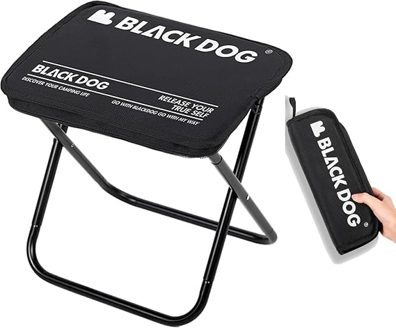 Blackdog 11in Ultralight Camping Folding Stool - 0.7lb Compact Chair