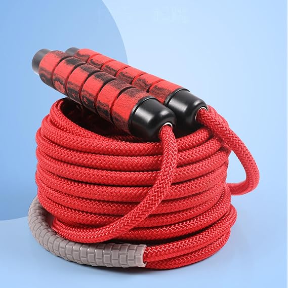 23 FT Long Jump Rope for Kids Adults,Double Dutch Jump Rope,Adjustable Skipping Ropes with High-strength Nylon Braided Rope Core,360Rotation Not Entangled,Long Enough for 4-6 Jumpers.