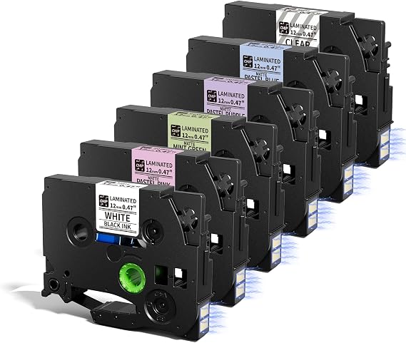 H1100 Label Printer Tape 12mm Compatible with PT-d210vp Label Maker