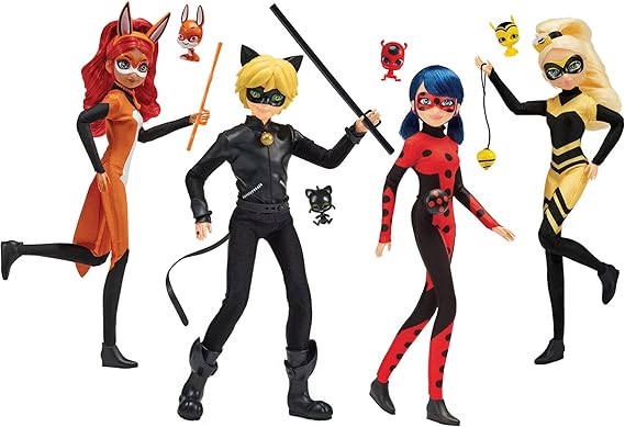 Playmates Toys Miraculous Ladybug Heroes 4 Pack with Exclusive Ladybug Doll