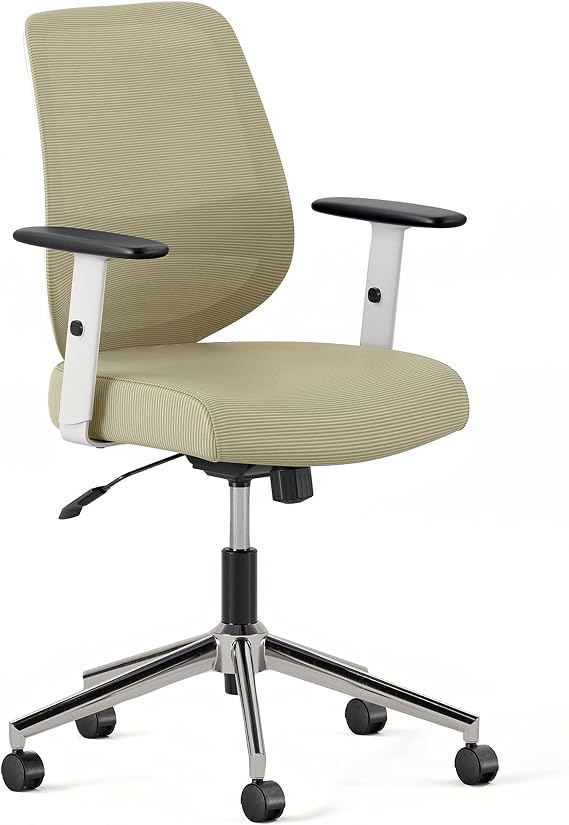 Branch Daily Chair, Computer Office Chair with Swivel | Lumbar Rest and Adjustable Armrests, Stylish Mesh, Comfortable Seating for Improved Posture, Green