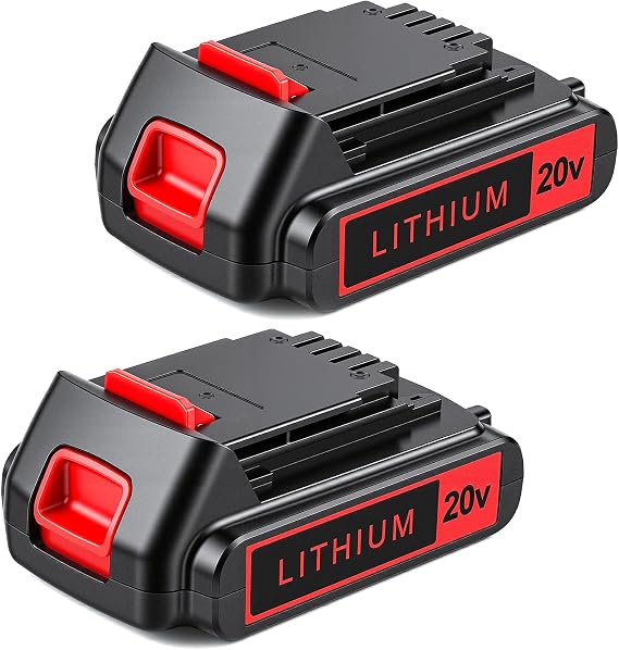 2-Pack 4.0Ah 20V Max Lithium Replacement Battery Compatible with Black and Decker Power Tools, Extended Run Time for Drill, Weed Eater, and More, for LBXR20 LBXR2040 LBX20 Series (Non-OEM)