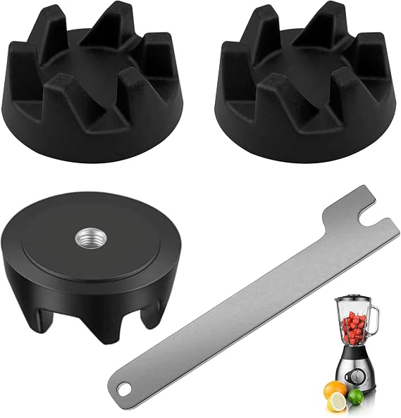 Mixer Kupplung für KitchenAid Mixer - Gummi Kupplung 9704230 Kompatibel mit KitchenAid Mixer KSB52 KSB5 5KSB52 5KSB5 Standmixer Erzatzteile (3er Set Montageschlüssel Enthalten)