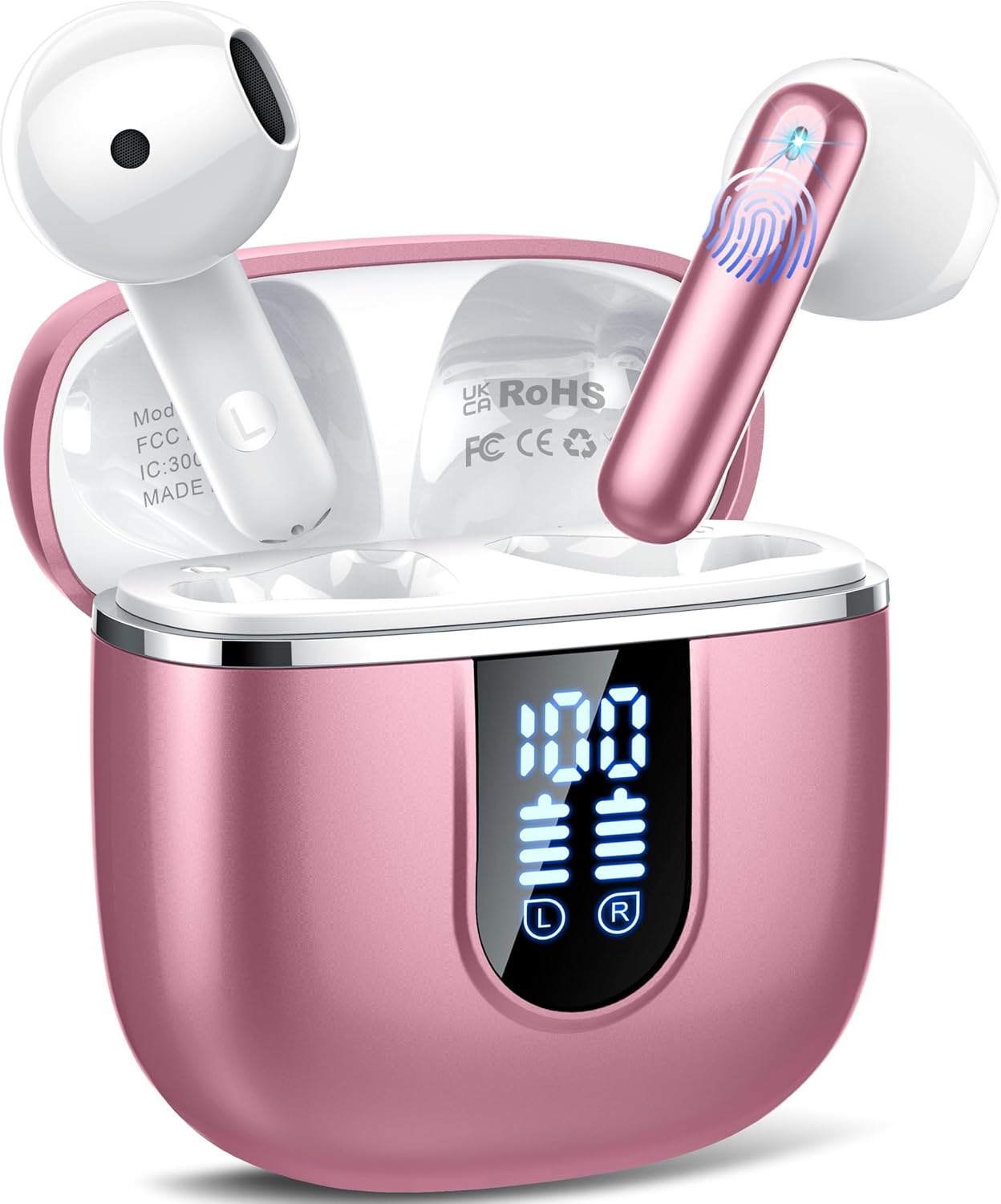 Wireless Earbuds, 2025 Bluetooth 5.4 Headphones in Ear Buds, 40H HiFi Stereo Bluetooth Earbuds